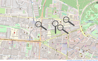 Ausschnitt Stadtplan von Karlsruhe, Straßennamen unter der Lupe