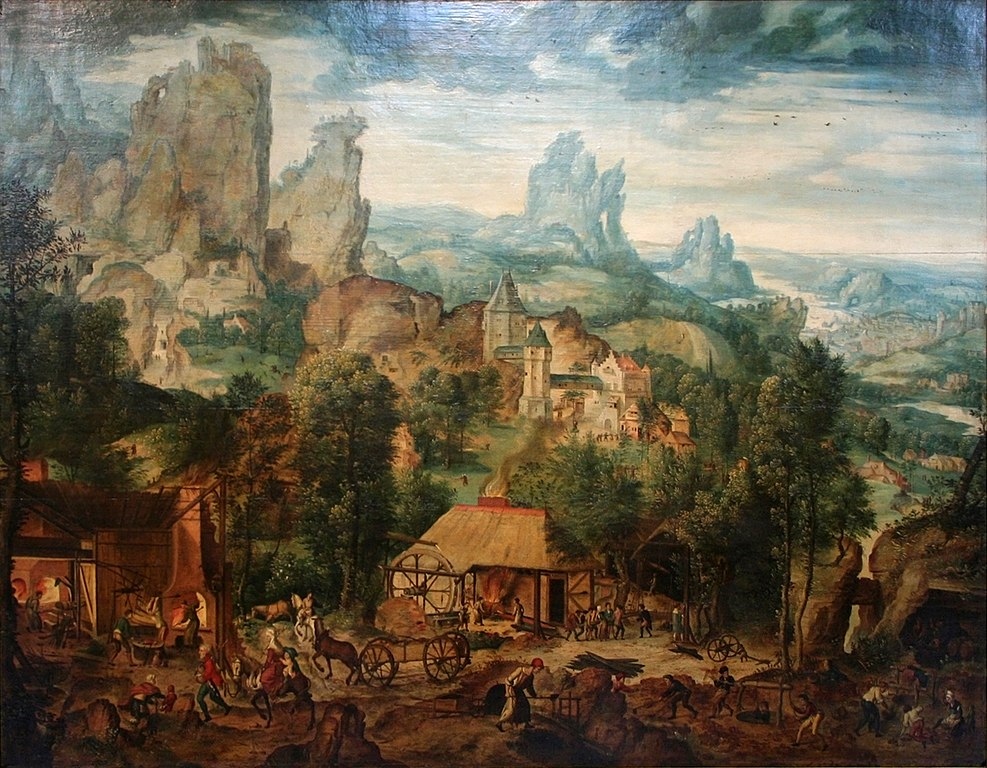 Gemälde von Herri met de Bles - Berglandschaft mit der Flucht nach Ägypten, nach 1525