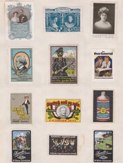 Sammelalbum mit Reklame-, Sammel- und Glanzbildern, vermutlich nach 1914
