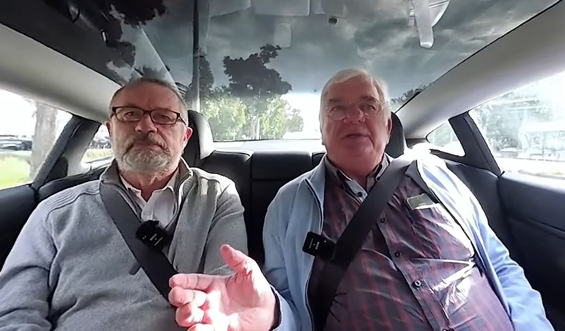 Past, present and futures of the car - discussed by Kurt Möser and Gijs Mom riding in a Tesla.